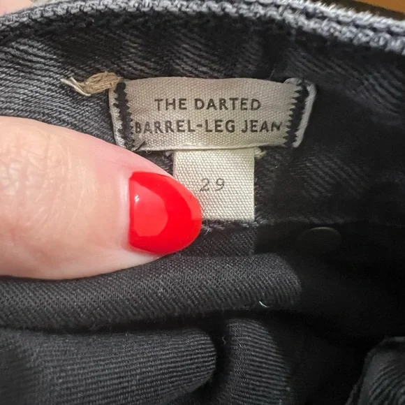 Madewell Women's Barrel Leg Jeans in Washed Black - Picture 4 of 5